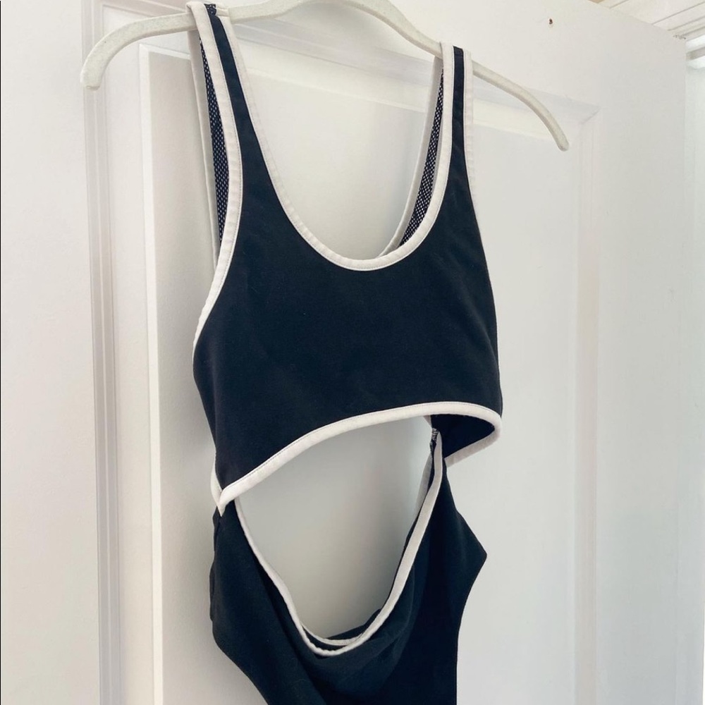 Urban outfitters black mesh bodysuit w cutout